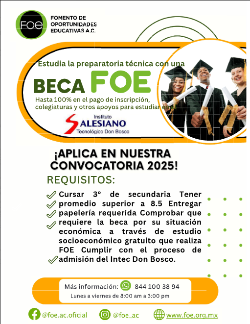 Convocatoria de Becas FOE 2025–2026 (PDF)